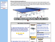 Tablet Screenshot of bestindoorpingpongtables.com